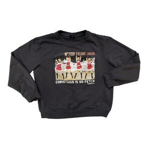 Mean Girls Sweatshirt Womens LG Black Christmas Is So Fetch Winter‎ Talent Show